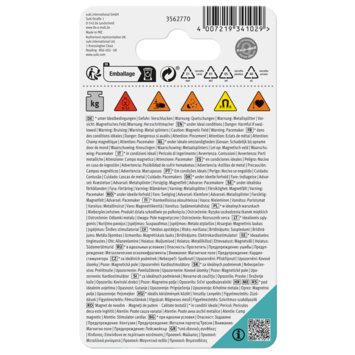 Magneet haak Neodymium rubber 22x33mm 2 stuks
