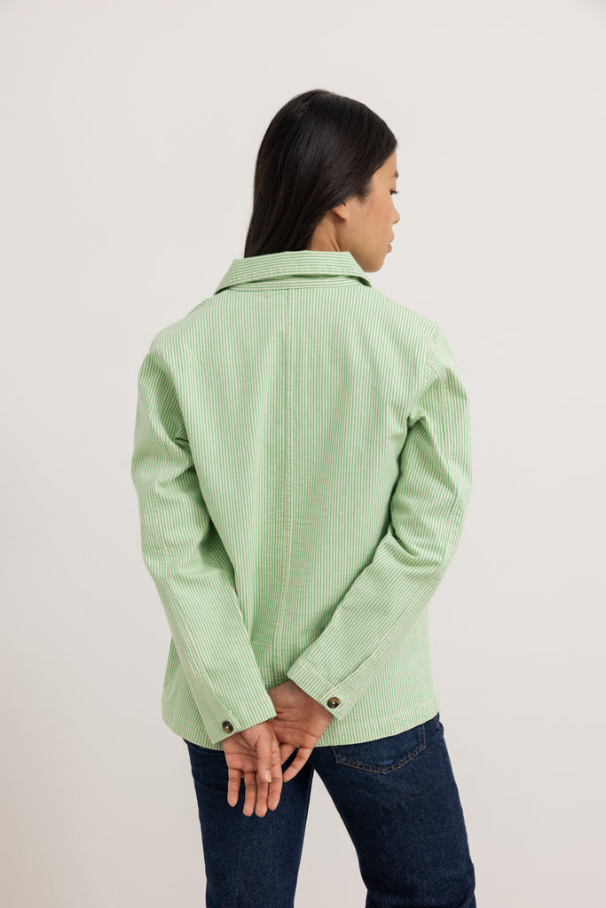 Jona W, Jakke - Cale Green Stripe