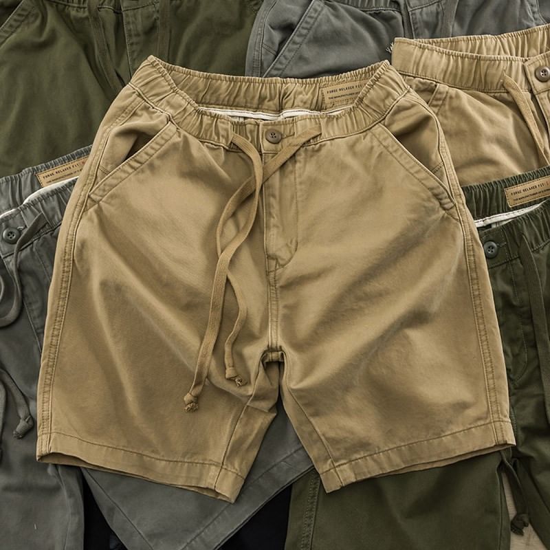 Nightbell - Effen shorts met trekkoord in de taille