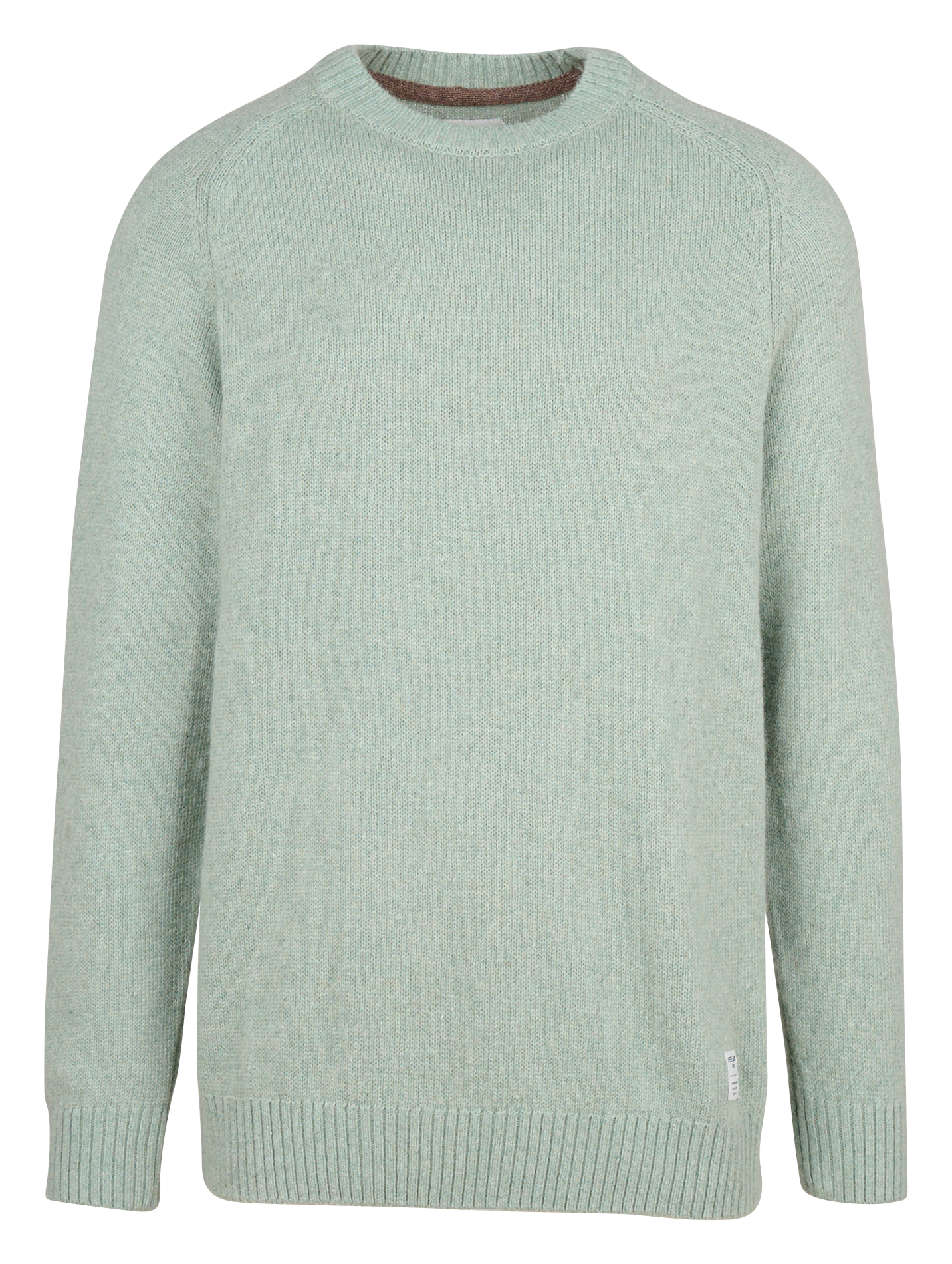 CRED - Pull col rond en coton mélangé | Vert