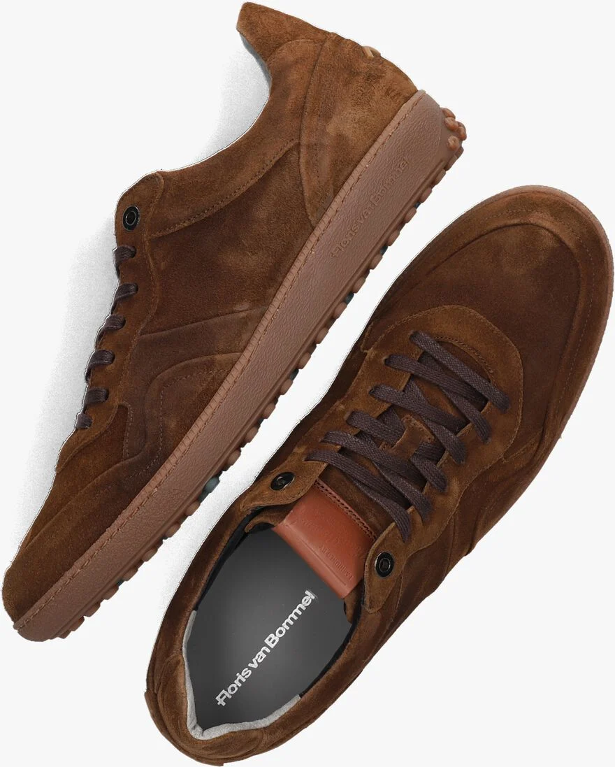 FLORIS VAN BOMMEL cognac floris van bommel lage sneakers sfm-10160