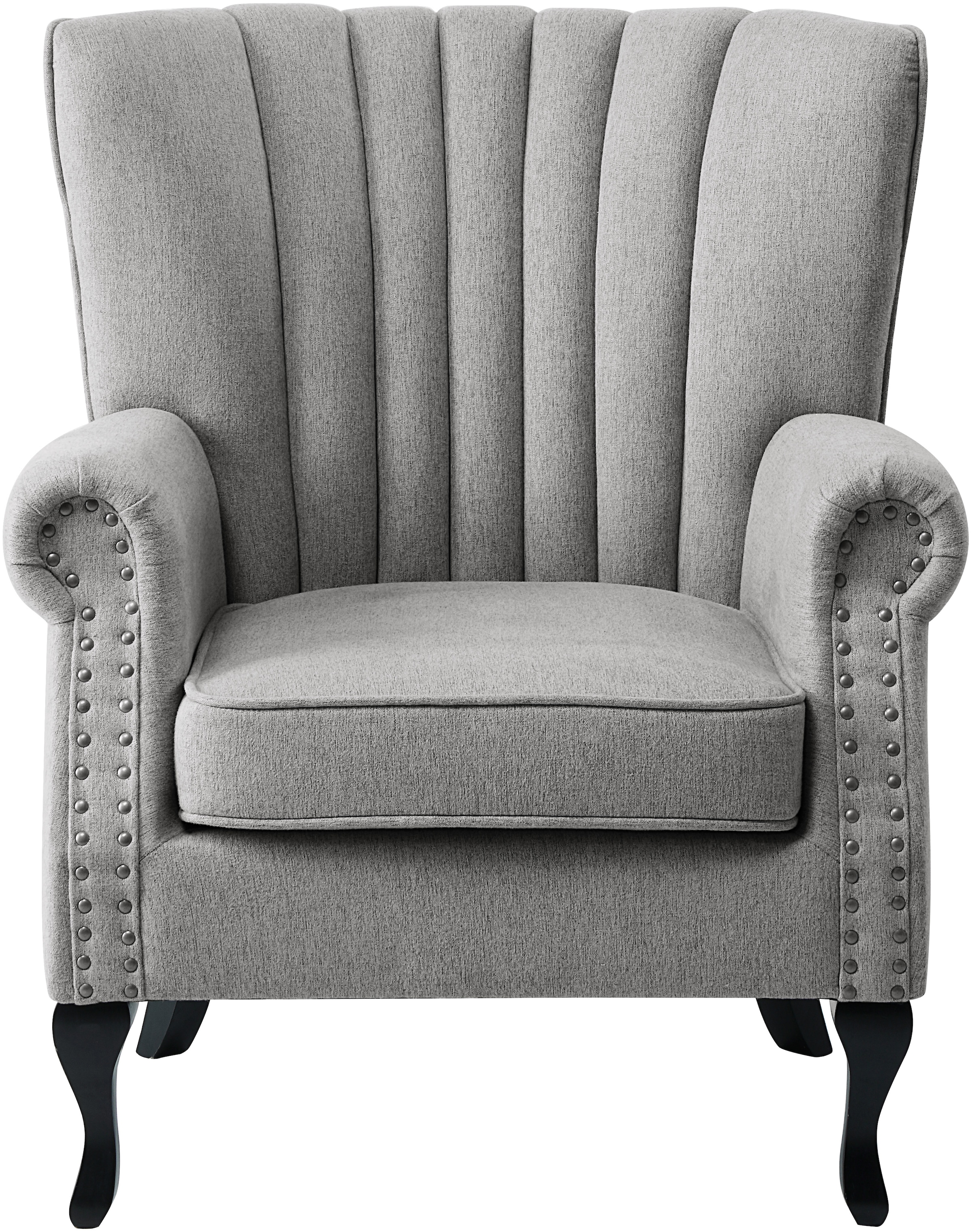 ATLANTIC home collection Sessel »TONI« modern mit Nieten und hoher Rückenlehne