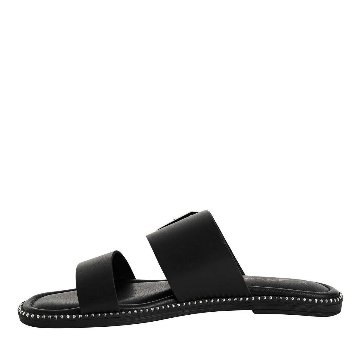 TAMARIS<br>Mules de couro planas