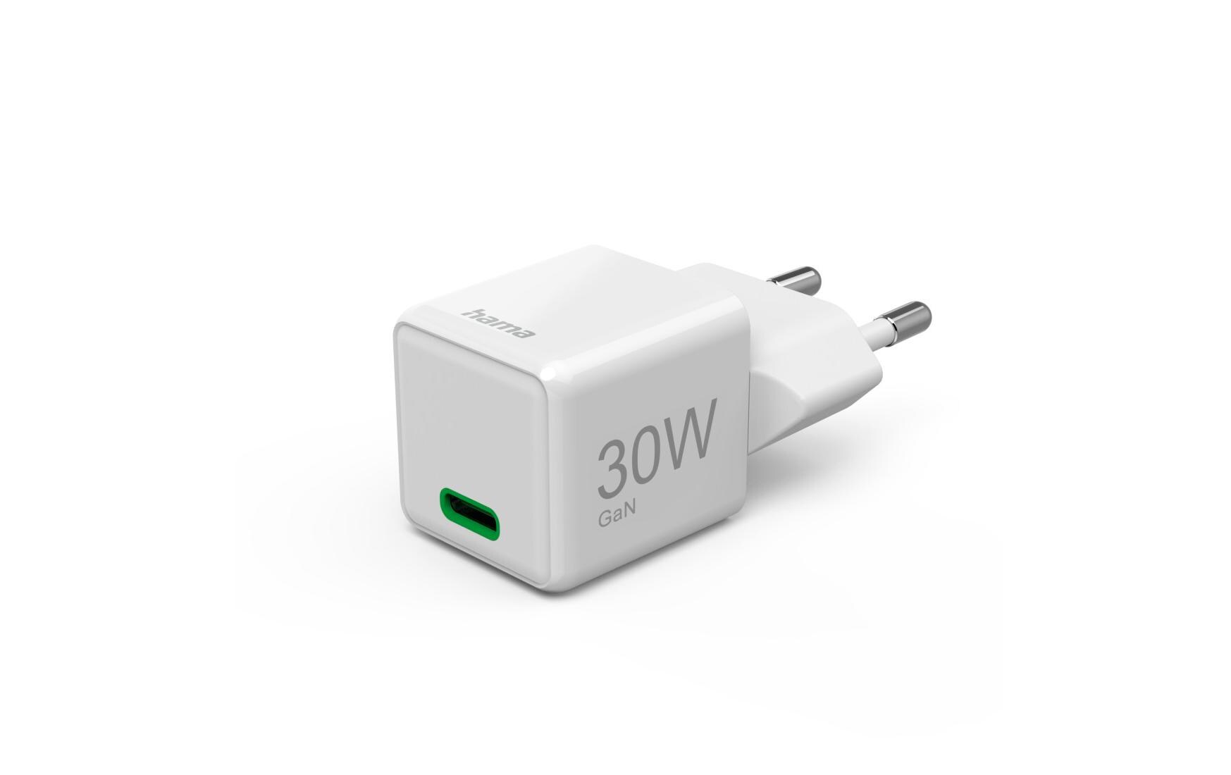 USB-Wandladegerät Gan charger USB-C 30 W WeissSuper-Mini-GaN-Ladegerät USB-C