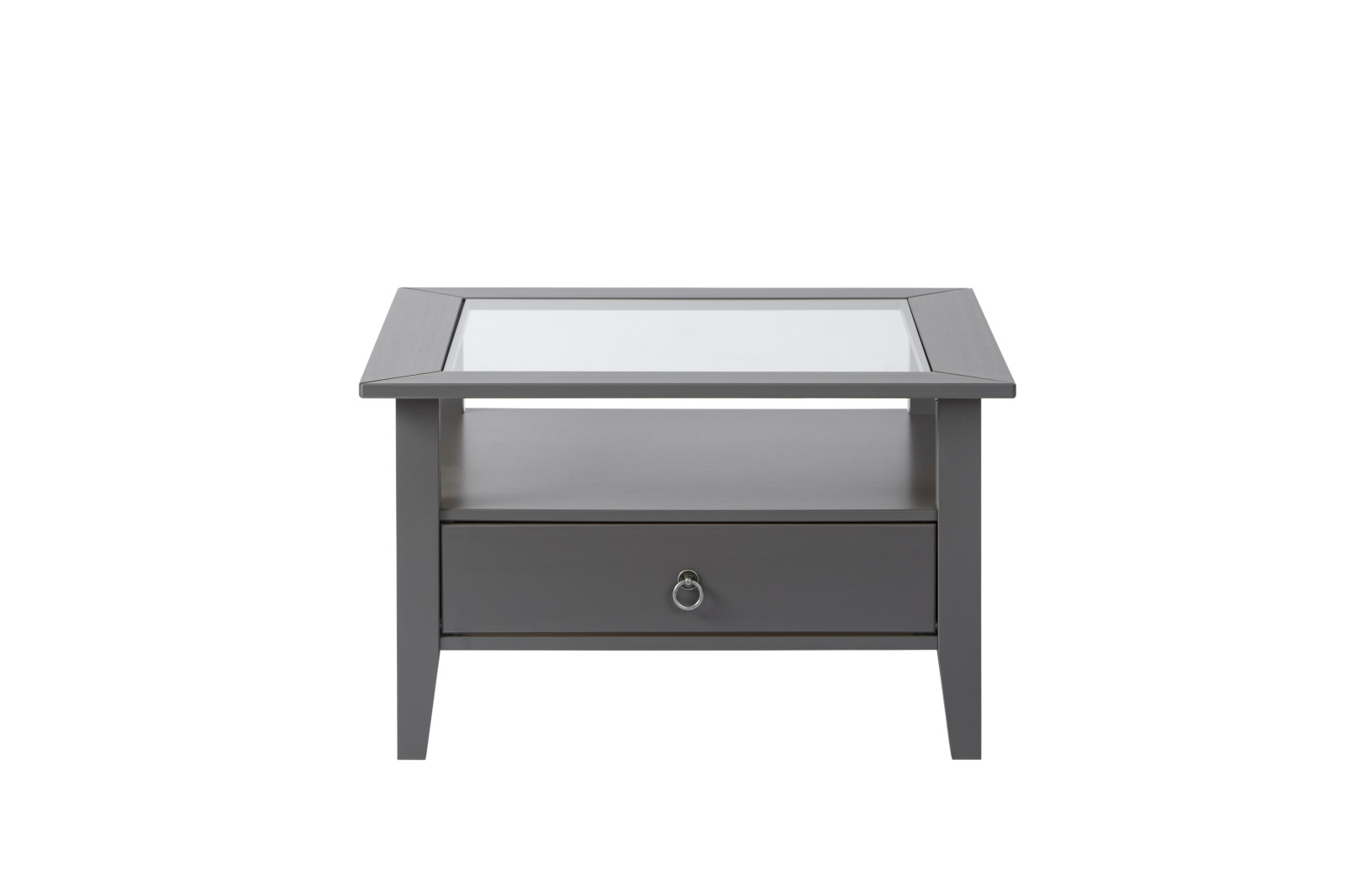Couchtisch PROVENCE - grau - Kiefer massiv - 75x75 cm