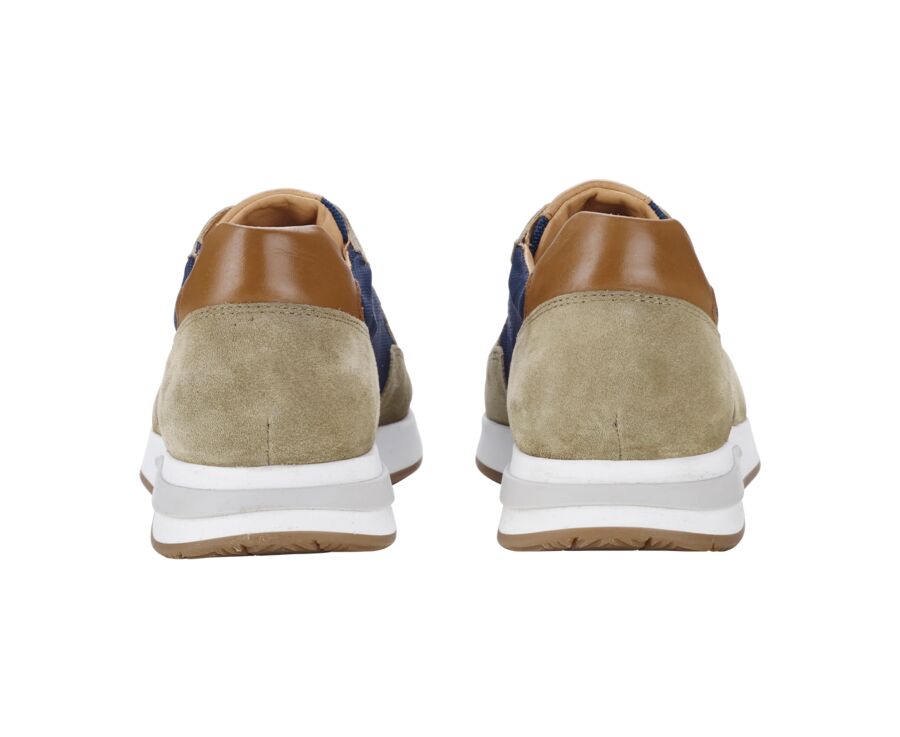 Sneakers homme Navy et velours kaki - NIRRANDA II