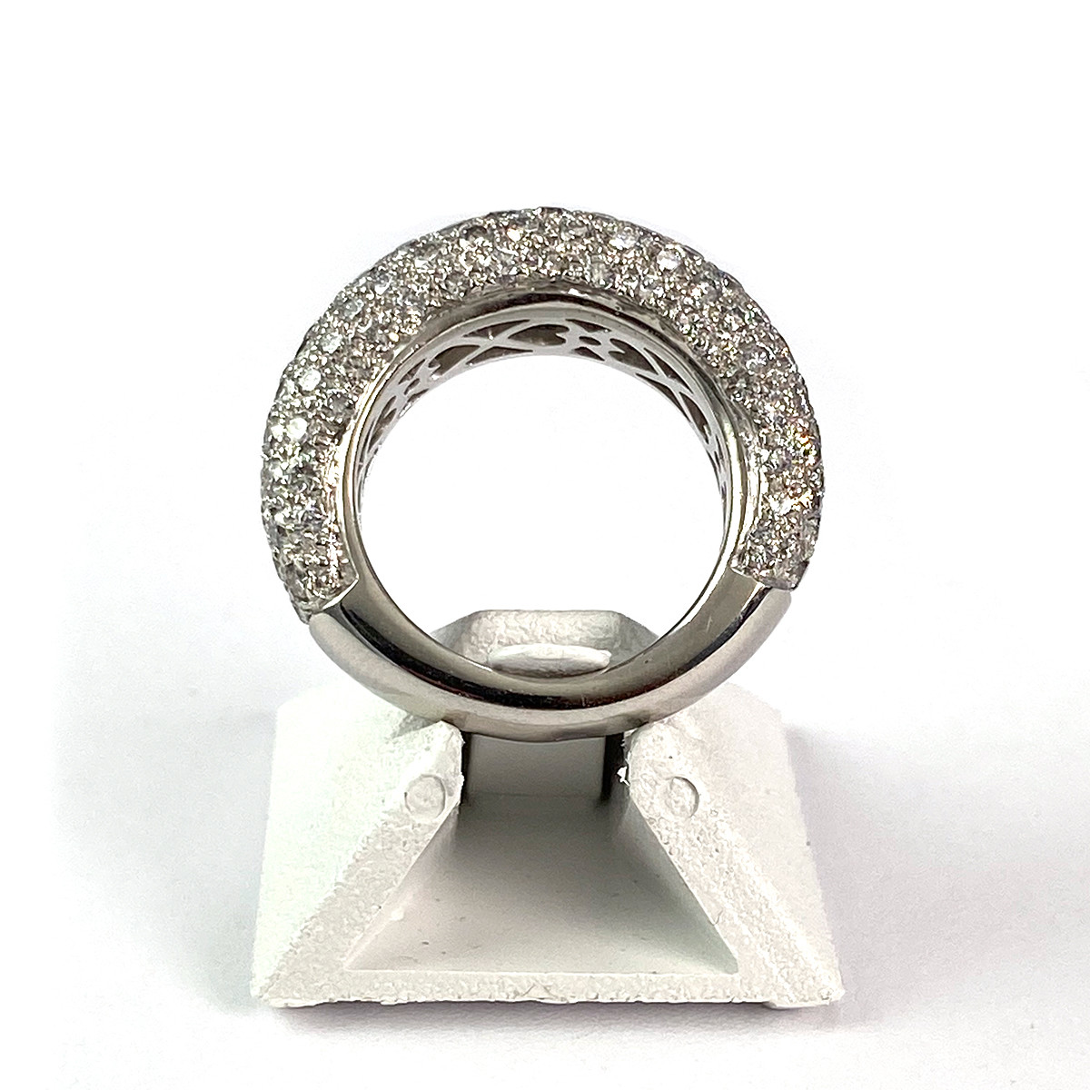 Bague d'occasion or 750 blanc diamant