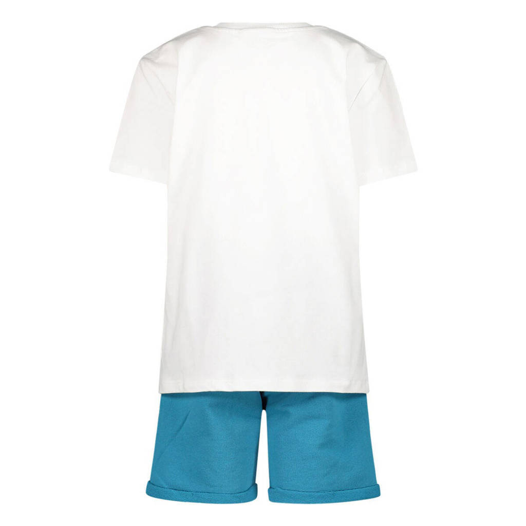ESPRIT T-shirt + short blauw/wit