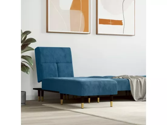 Prolenta Premium - Chaise longue bleu velours
