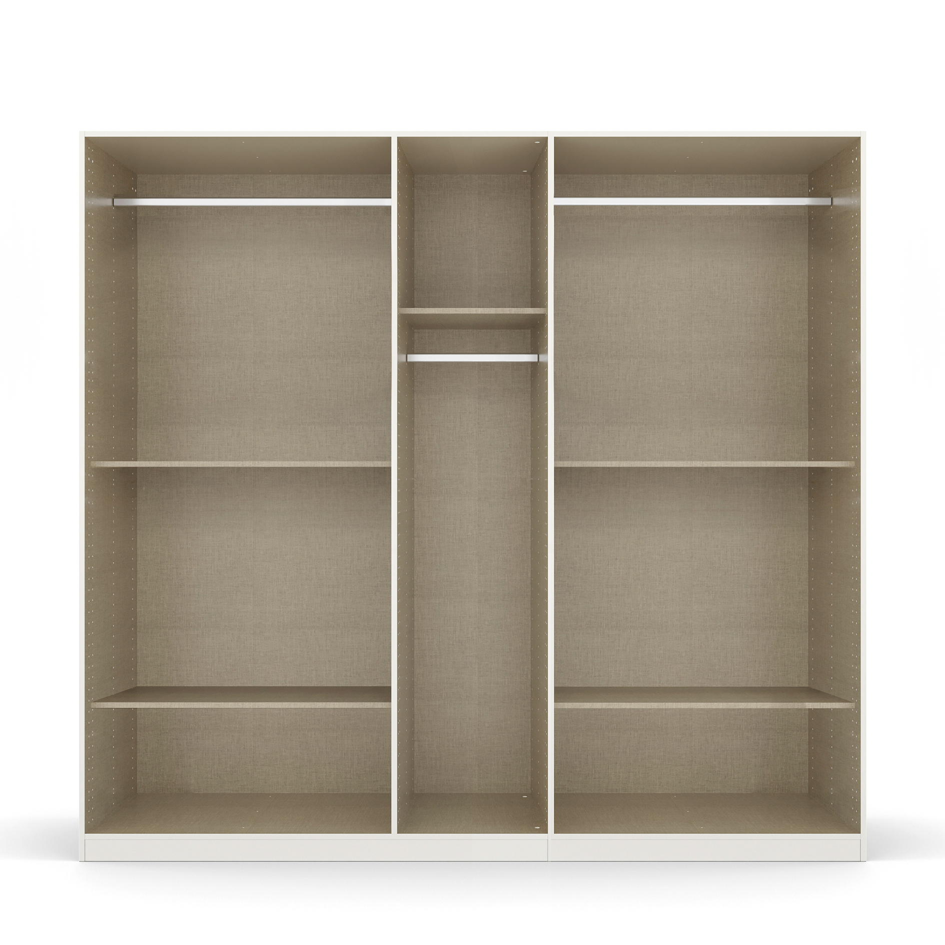 Drehtürenschrank - grau metallic - Oak dunkel - 226 cm - 9-türig