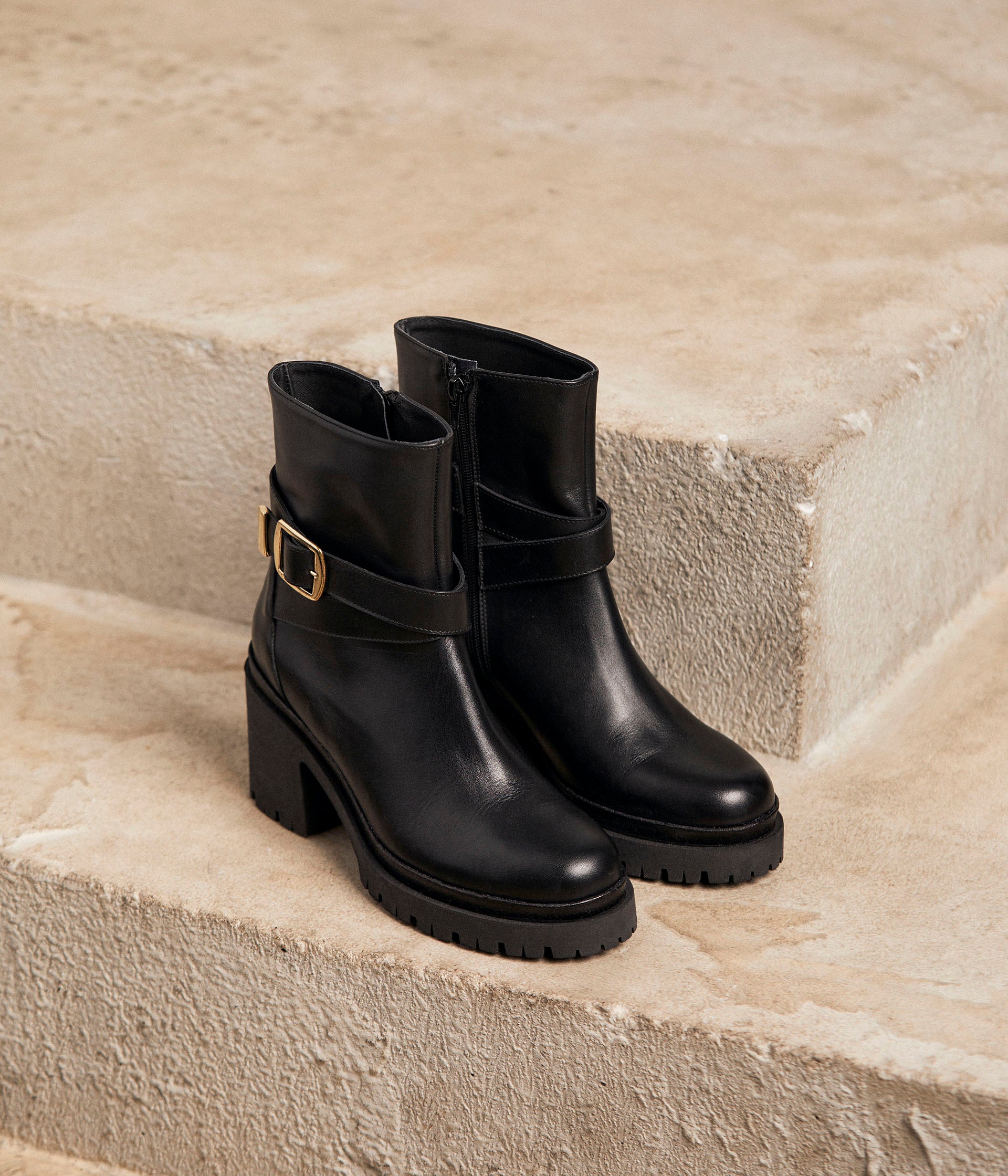 Boots crantées bride Babeth