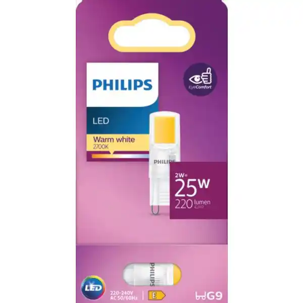 2er-Set LED-Stiftsockel G9 3,5W 2.700K