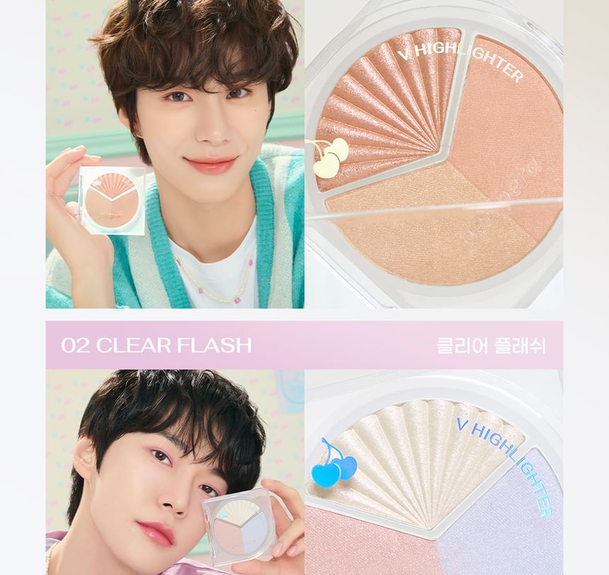 peripera - V Highlighter Soda Café Collectie - 2 Kleuren