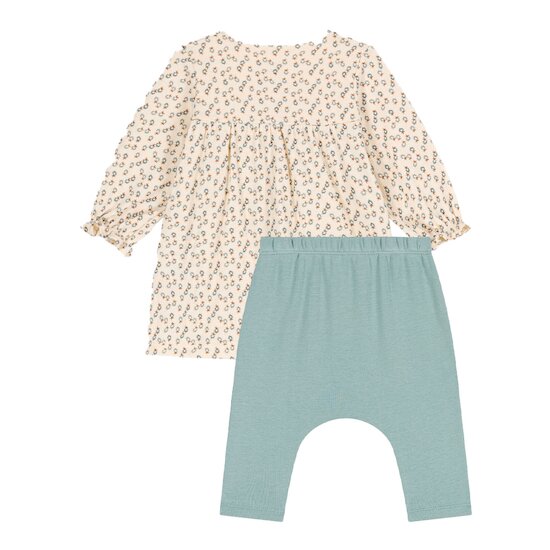 Robe en tubique et legging bébé   Blanc avalanche/multico        de               Petit Bateau