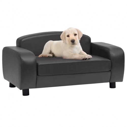 sofá alongado para cães Vidaxl cinza escuro