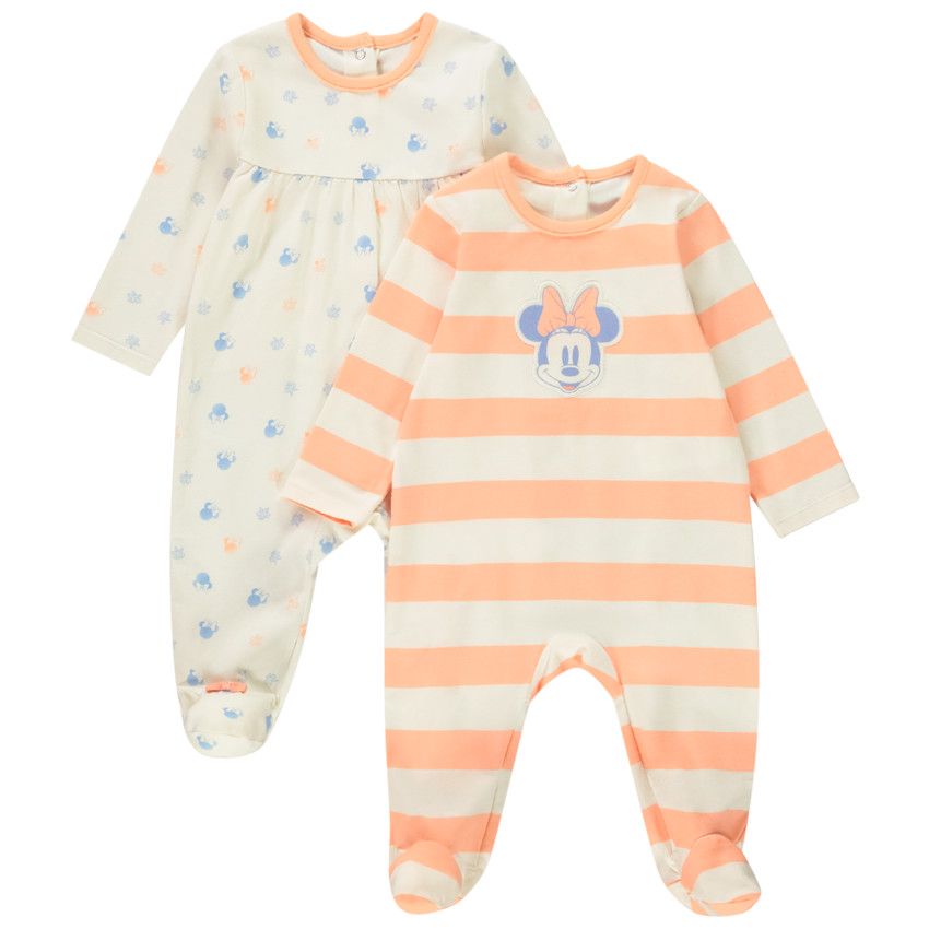 Lot de 2 dors-bien fantaisie Minnie Disney pour bébé fille - Ecru