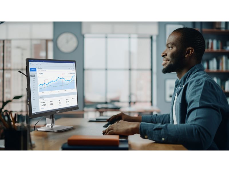 Philips Monitor 24B2U4301/00 23.8″ Full-HD-Business-Monitor mit 120-Hz-Refresh-Rate