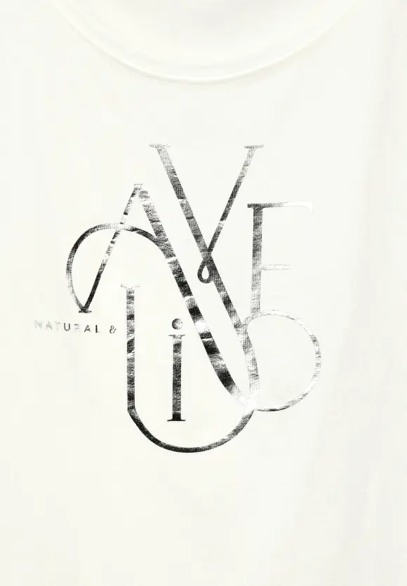 T-Shirt mit Wording - off white