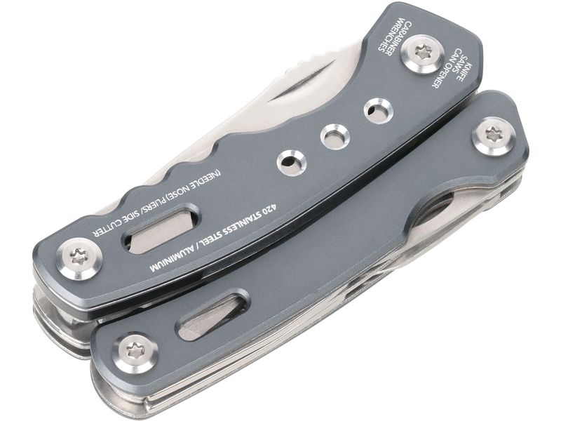 Troika Taschenmesser Rucksack Tool mit 15 Funktionen, Grau Multifunktions-Werkzeug