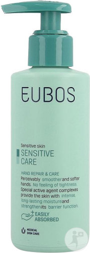 Eubos Sensitive Hand Repair & Care Crème Mains Peaux Sensibles Flacon Pompe 150ml
