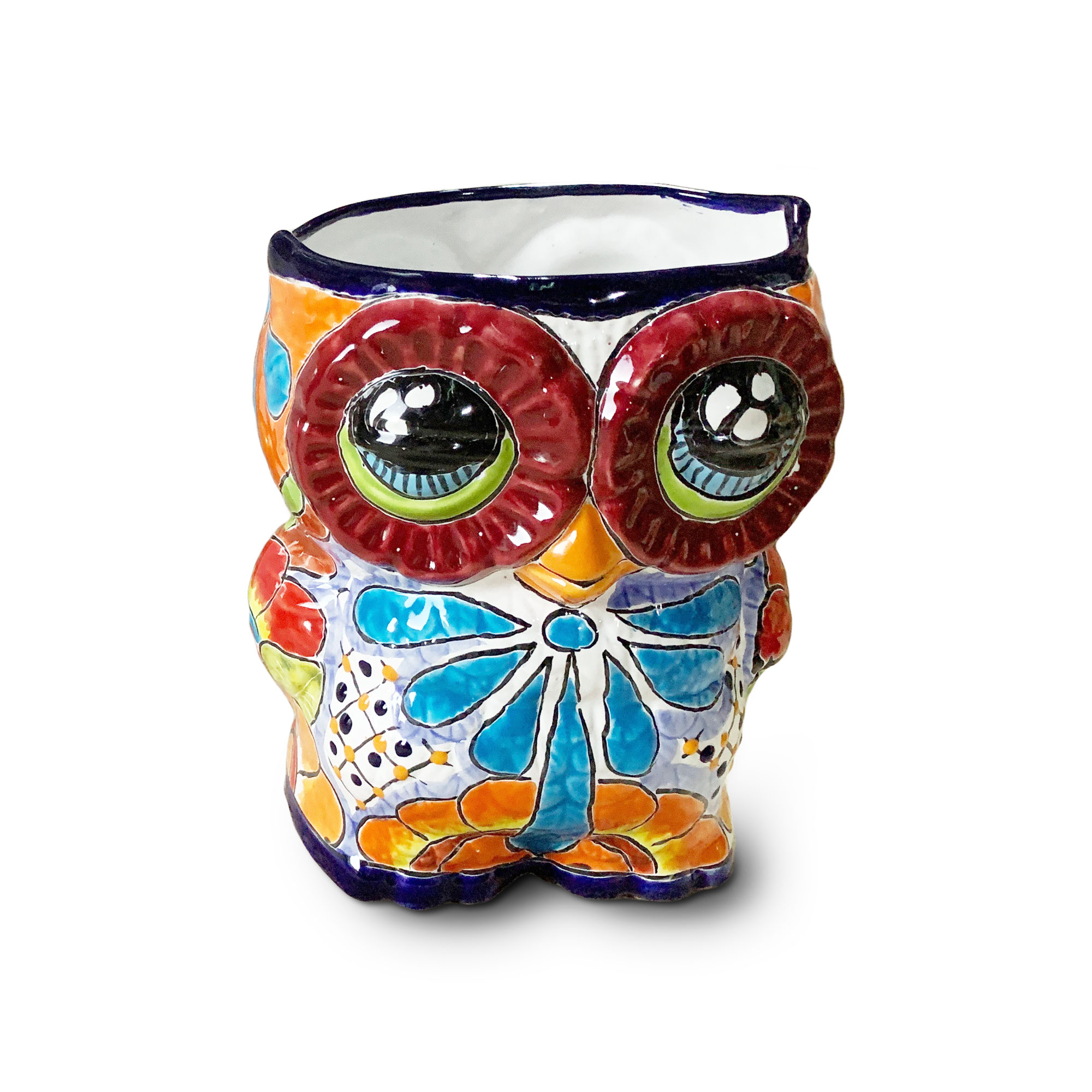 Pflanzgefäß 'Uhu', Keramik multicolor, Ø 15 cm, H 20 cm günstig bestellen