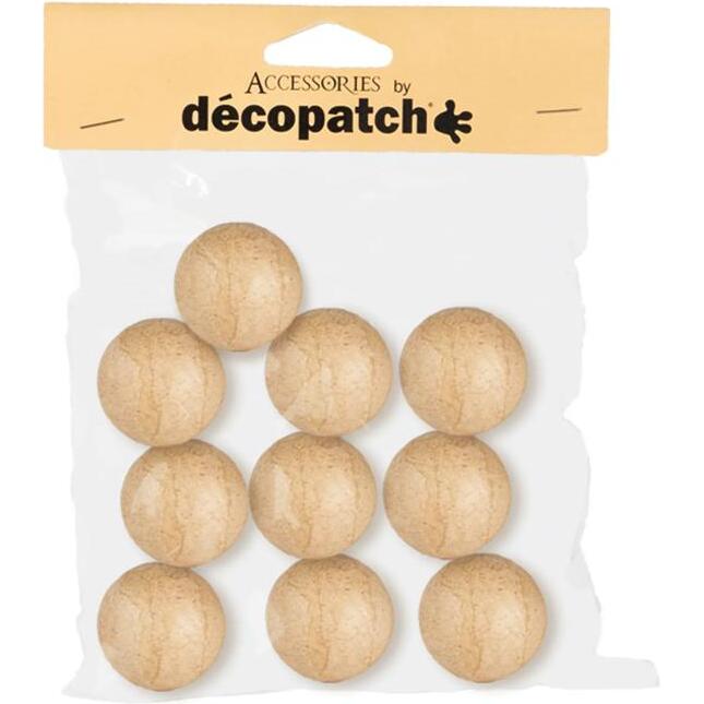 Pack de 10 petites boules à suspendre - Kraft
