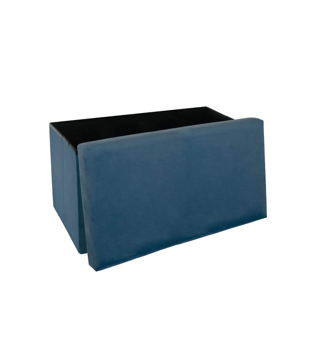Pouf Pliable en Velours Tess 76cm Bleu
