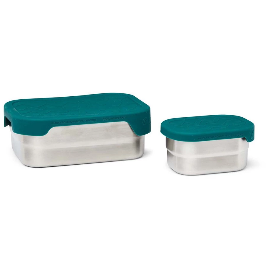 Ergobag Zubehör - Brotzeitbox Edelstahl 2tlg. 16 cm Monster