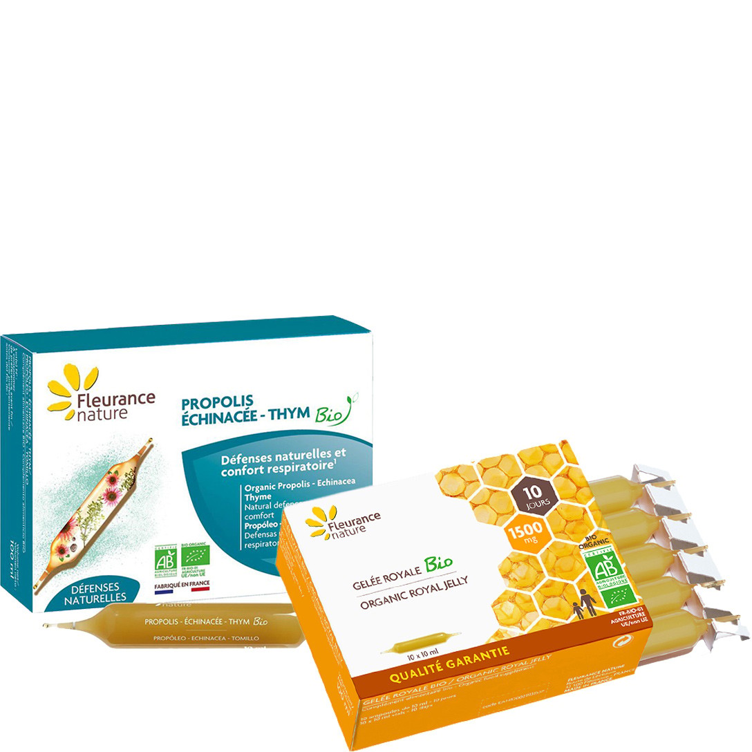 Ampoules défenses immunitaires bio - Gelée royale & propolis - 2 x 10 jours