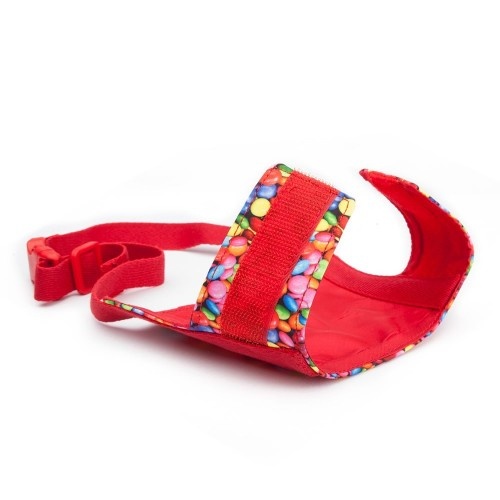 Focinheira Pamppy com velcro e guloseimas de chocolate para cães.