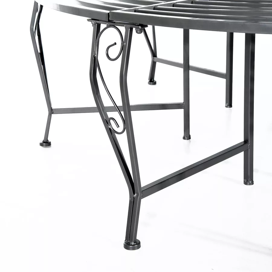 Outsunny Baumbank im geschmackvollen Design silber