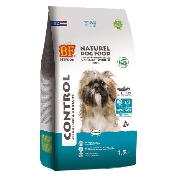 Ração BF Petfood Mini Control para Cães de Pequeno Porte, Sem Trigo, 1,5kg