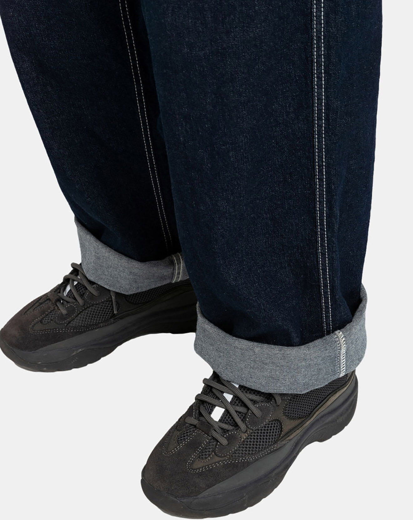 Element Jean brut large bleu foncé