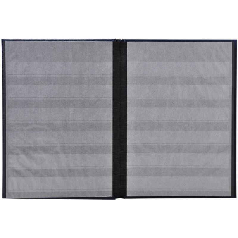 Album de timbres simili-cuir 32 pages noires - 16,5x22,5 cm