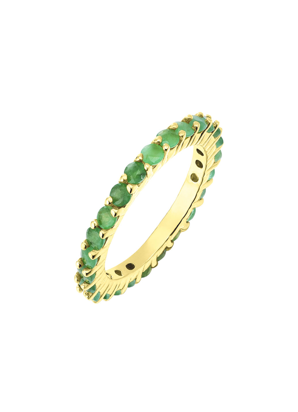 Memoire-Ring mit Smaragd