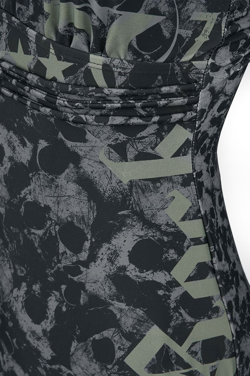 Maillot De Bain Noir Avec Motif Crânes & Imprimés | Rock Rebel by EMP Maillot de bain