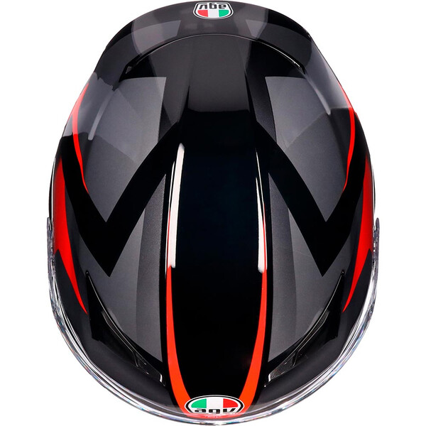 AGV - Casque K3 Striga Noir / Gris / Rouge
