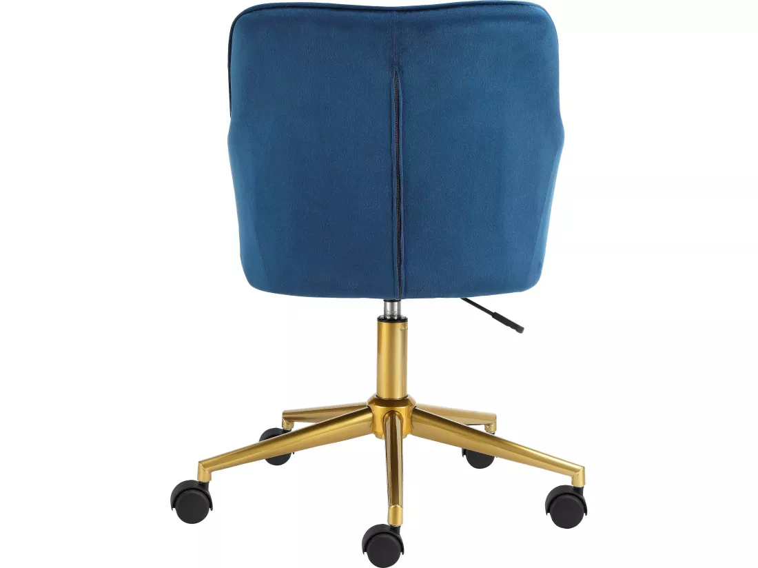 Chaise de bureau bleu / or