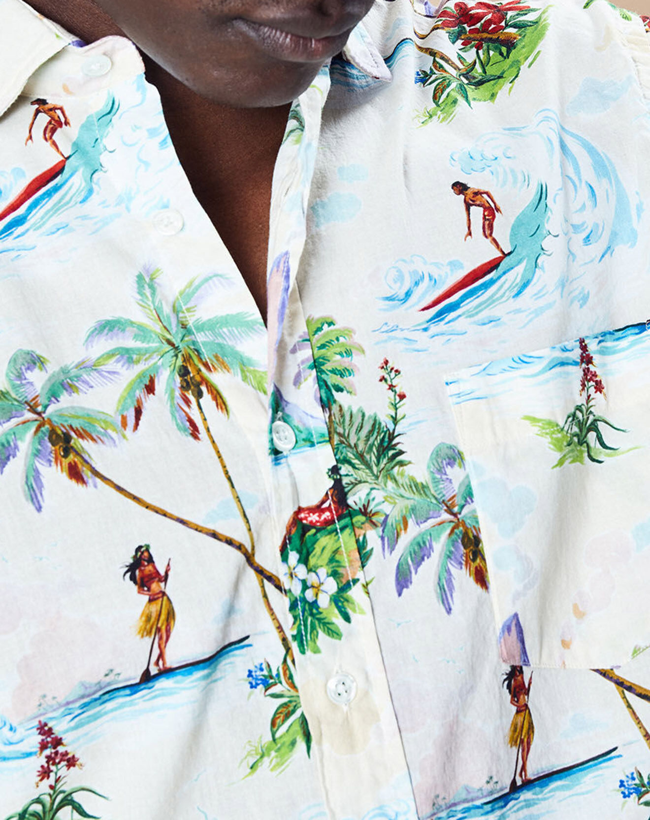 Hartford Chemise regular Paul toucan blanc/multicolore