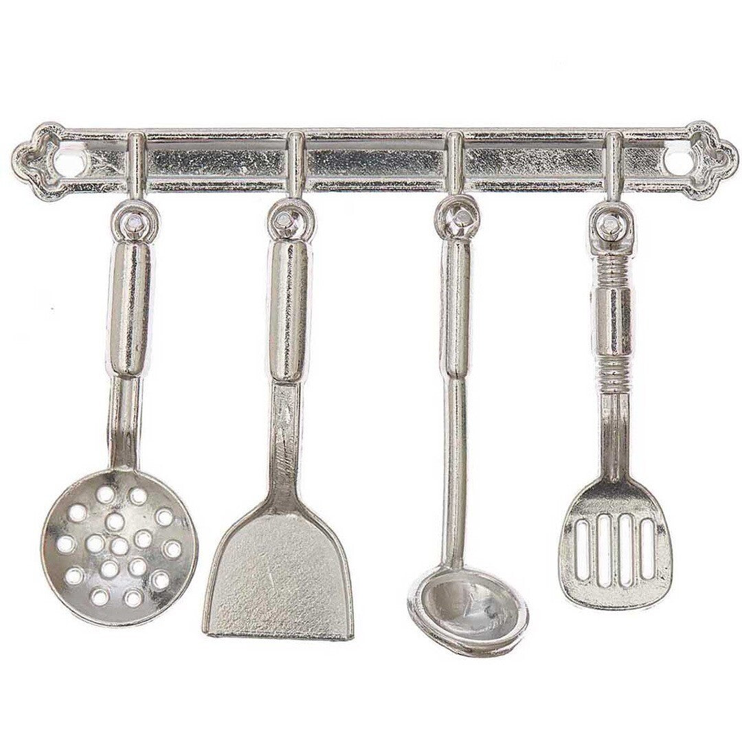 Miniatuur kookgerei zilver - 5st