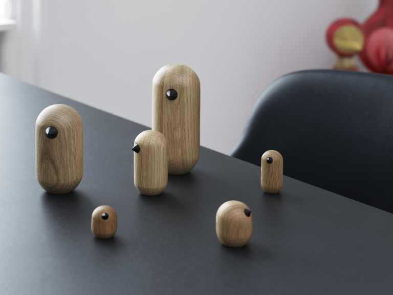 Normann Copenhagen Little Bird decoratie 3cm eiken