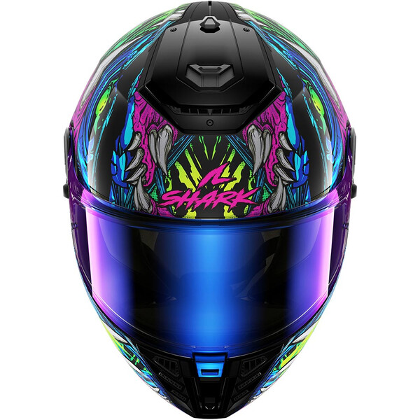 Shark - Casque Spartan RS Shaytan Noir / Vert / Violet / Brillant
