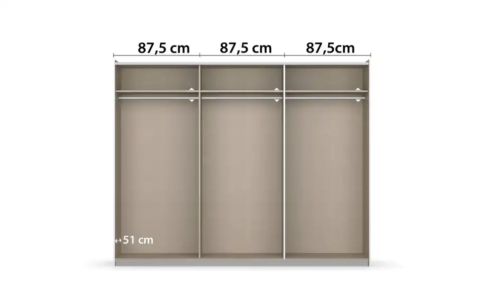 Schwebetürenschrank Aurelia 261 cm