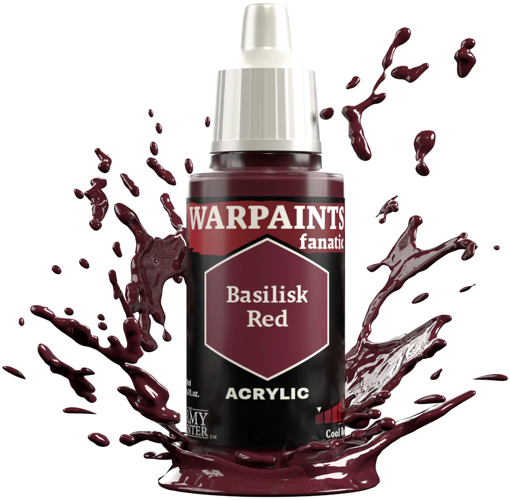 The Army Painter  Warpaints Fanatic: Cool Reds, Basilisk Red (18 ml)    Edle Rottöne für ausdrucksstarke Akzente