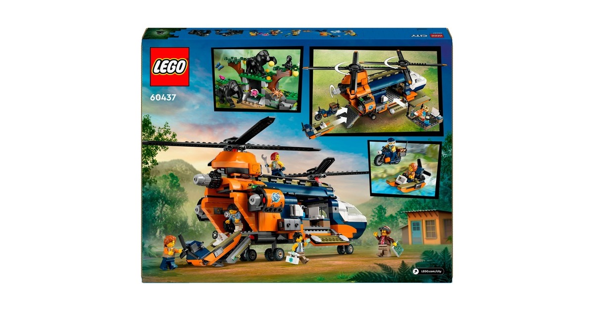 LEGOCity - Jungleonderzoekers: helikopter bij de basis Constructiespeelgoed  (60437)