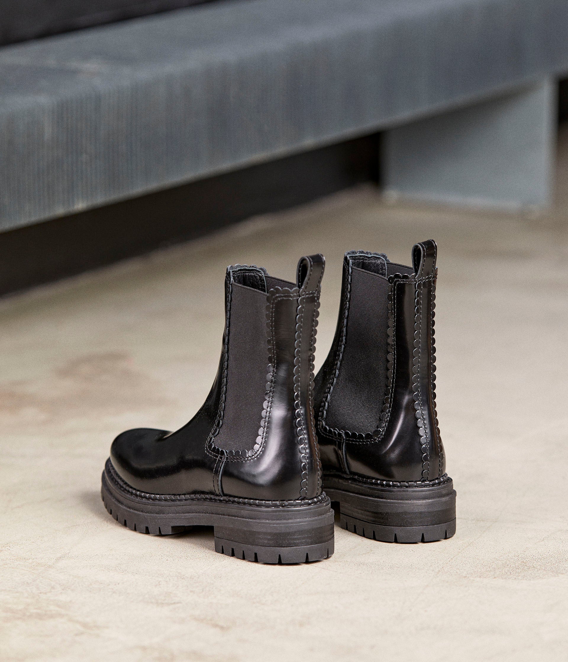 Boots noir verni Harmonie