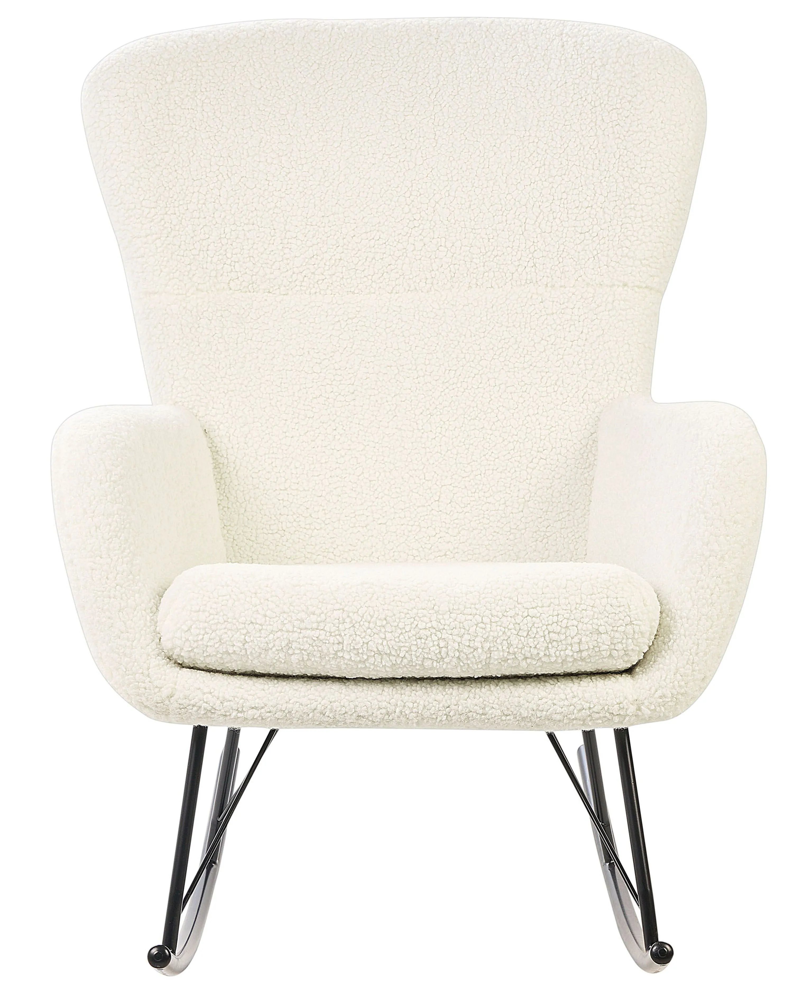 Schommelstoel ANASET Bouclé Lichtbeige