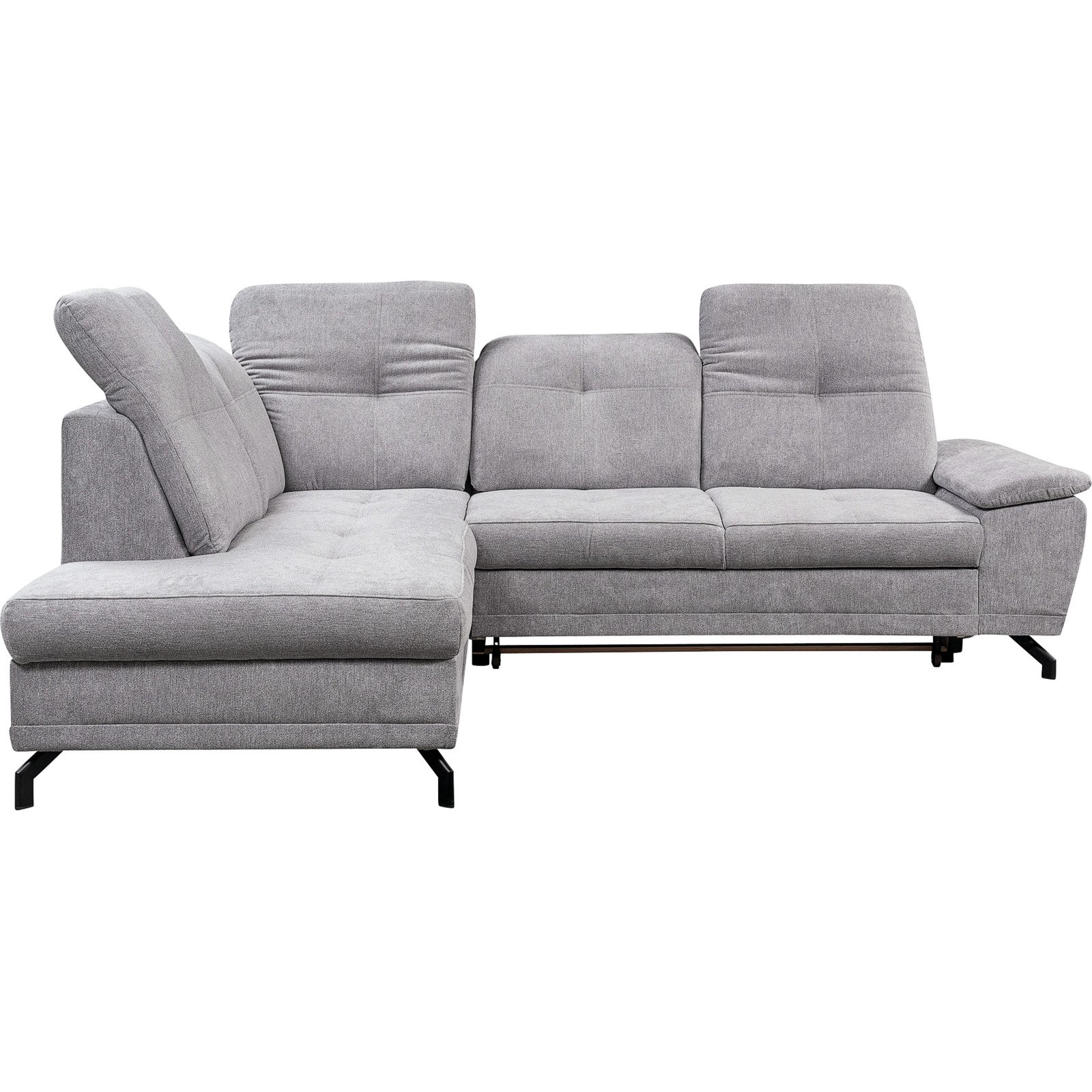 Ecksofa Dream Stoff hellgrau, Ottomane links