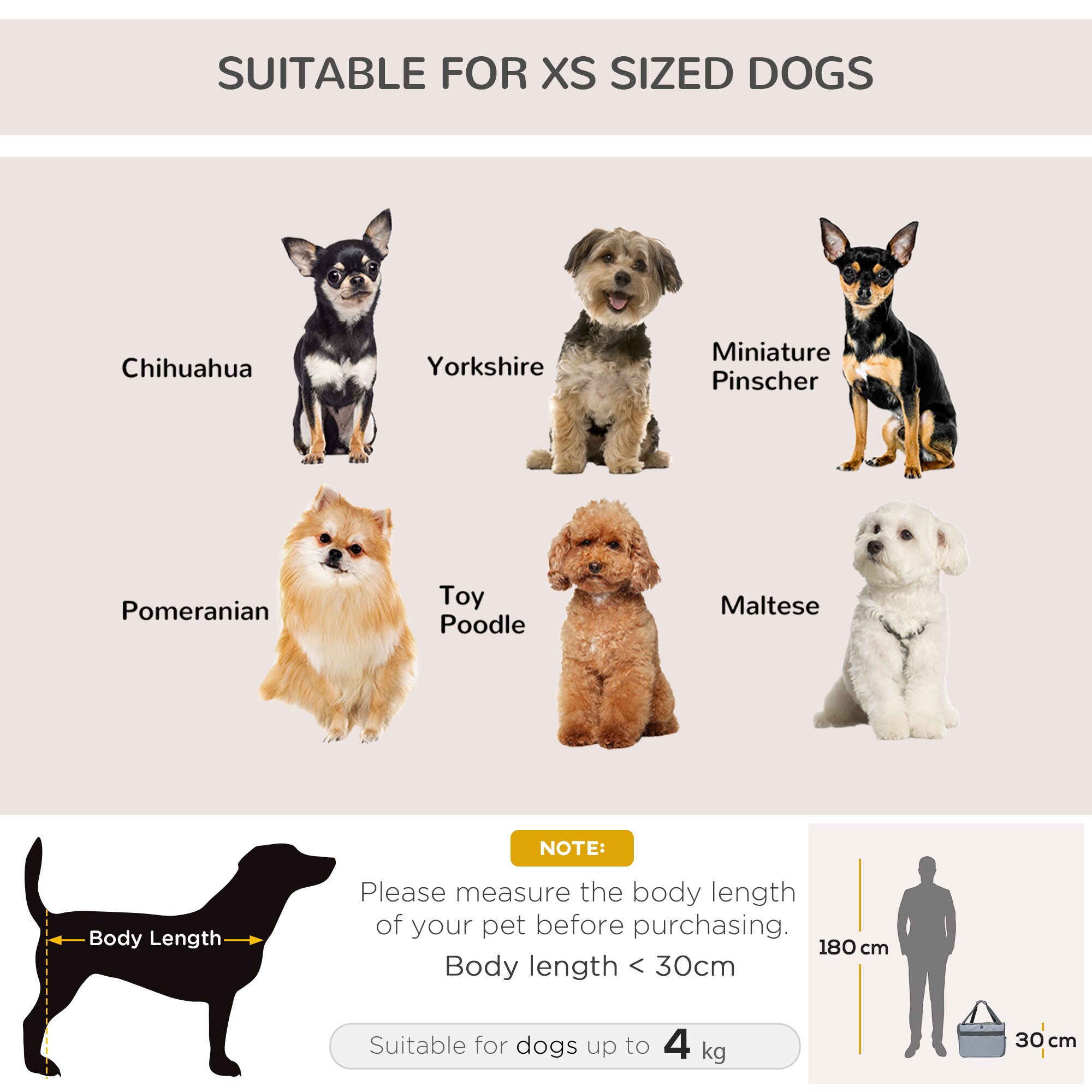 PawHut Hundebox fürs Auto faltbar grau 41 x 34 x 30 cm (LxBxH)