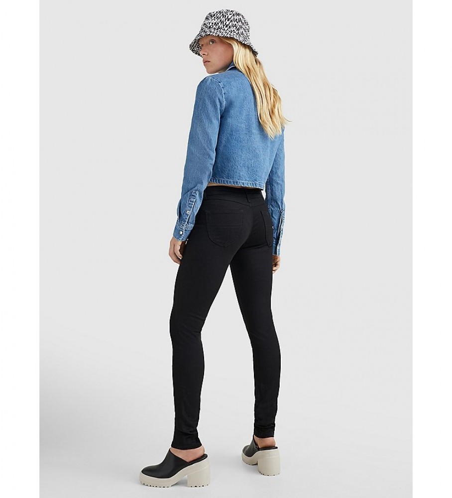 Tommy Jeans Pantalones Sophie Lr Skny Stbks Negro